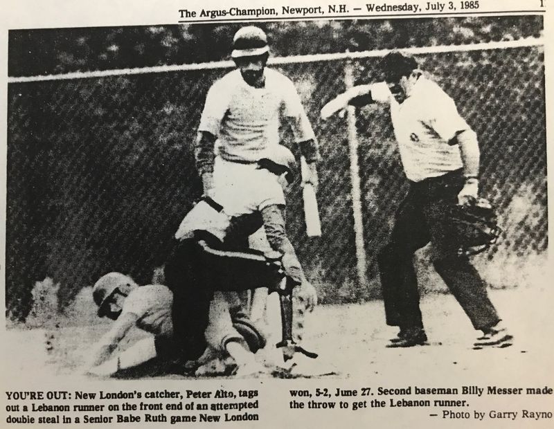 Bernard “Bif” Fontaine umpires a game in 1985 that made the local New York paper.