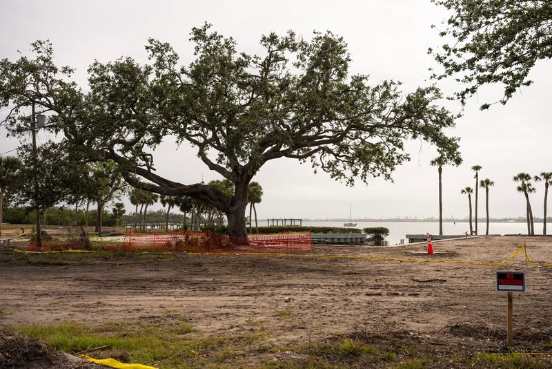 Because the traditional launch site for the Light Up Lemon Bay Fireworks Show on Blind Pass Beach is not available, Scott Libertore, owner of the former Buchan’s Landing property, seen here from the sidewalk on Jan. 11, offered it as a substitute location.
