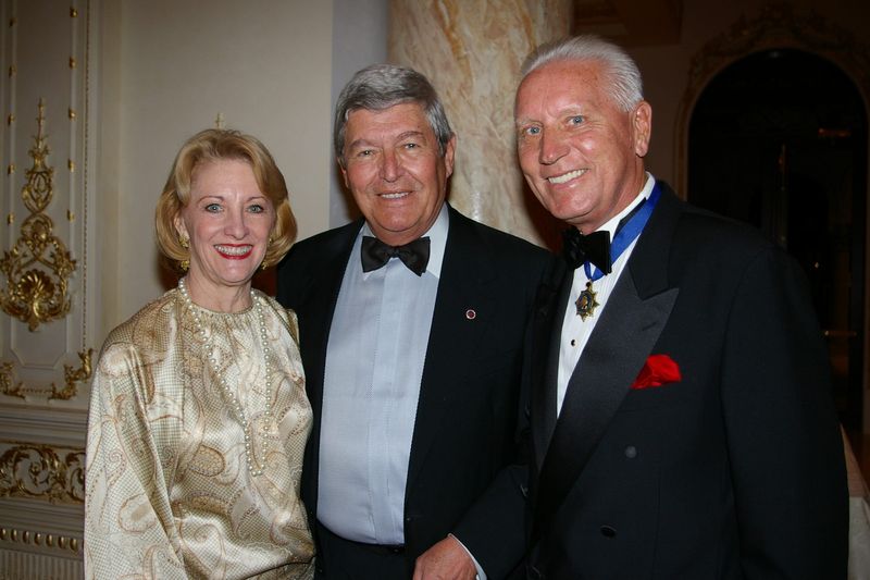 Bernd Lembcke, right, is seen with Norma and Harold Stayman during a 2007 event at the Mar-a-Lago Club. After 30 years with the club, Lembcke has announced his retirement.