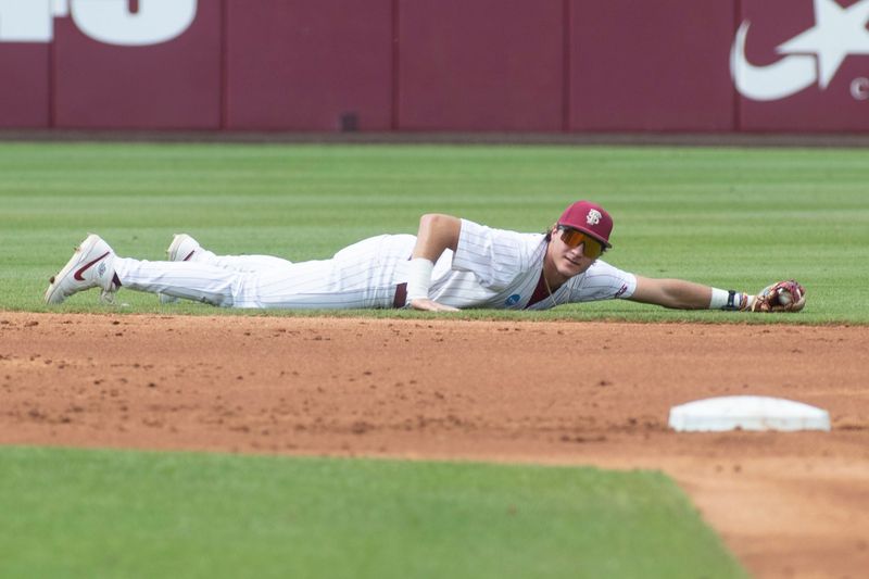 Florida State baseball competes in a first round Tallahassee Regional game against Bethune-Cookman for the NCAA College World Series at Dick Howser Stadium Friday, May 30, 2025.