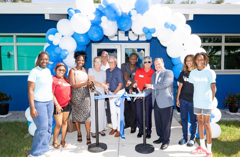 Guests at a ribbon-cutting ceremony for the Malcolm Family Teen Center in Arcadia included representatives from DeSoto County Schools, donors, Boys & Girls Clubs leadership and Club members, and local dignitaries.