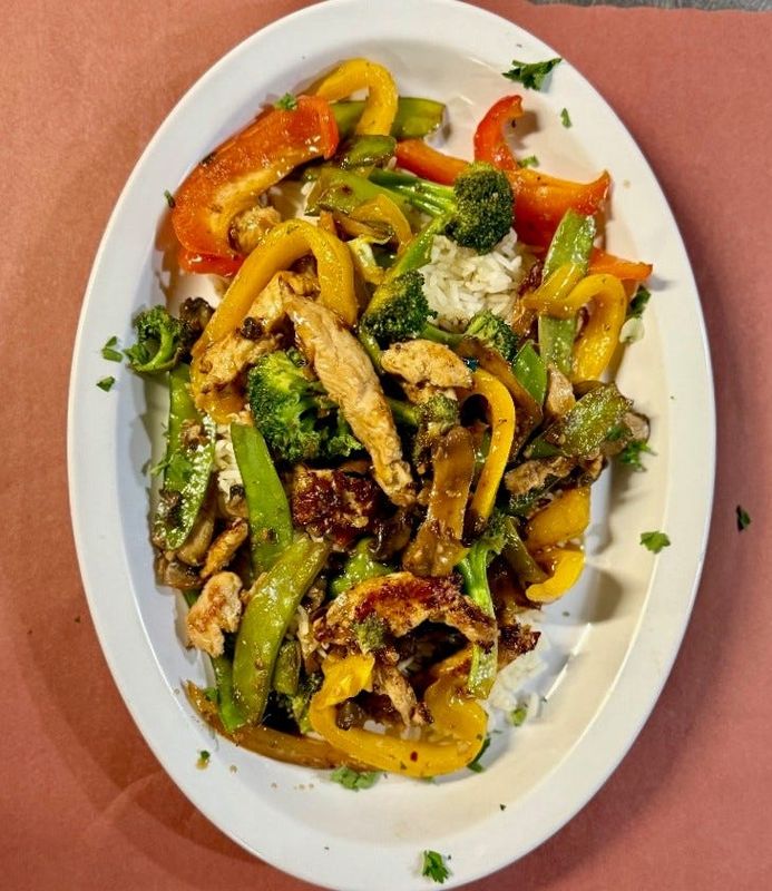The stir fry chicken at Mom's Kitchen in Greenacres.