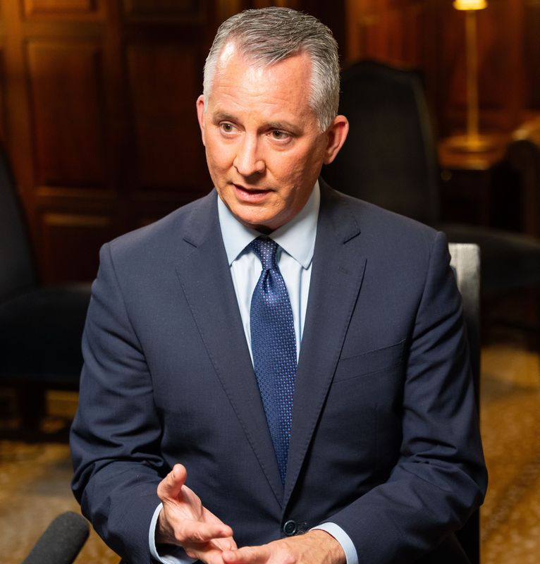 David Jolly announces in an interview with the Tallahassee Democrat that he is running as a democratic candidate for the Governor of Florida on Tuesday, June 3, 2025.
