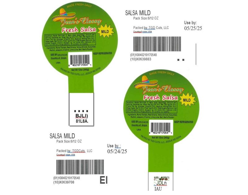 TGD Cuts, LLC of Jessup, Maryland, is recalling some specific products including salsas because they contained cucumbers from Bedner Growers Inc., of Boynton Beach, Florida, which have been linked to a salmonella outbreak.