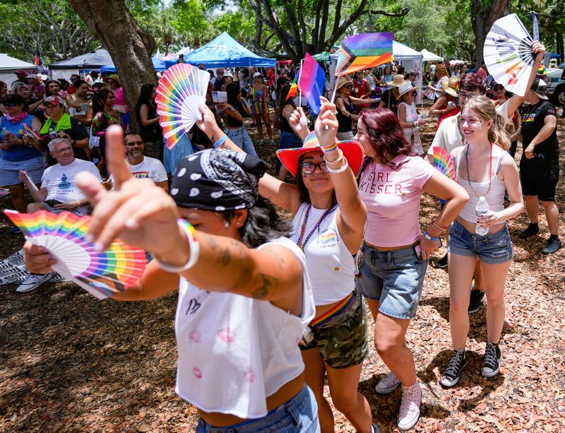Thousands of people attend the Naples Pride Fest at Cambier Park in Naples, Fla., on Saturday, June 7, 2025.