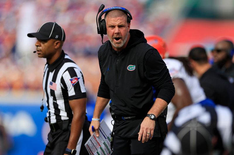 Florida Gators head coach Billy Napier.