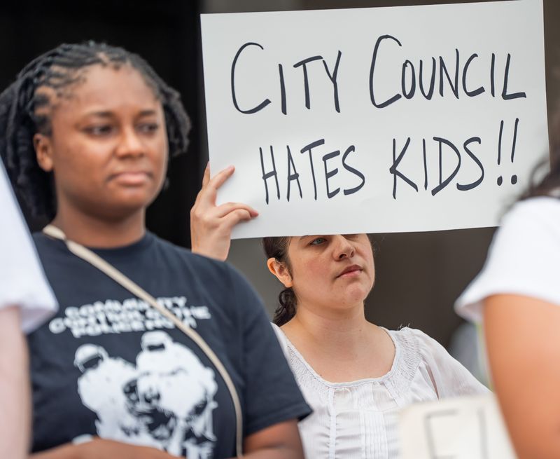 The Jacksonville Immigrant Rights Alliance, in conjunction with the Jacksonville Palestine Solidarity Network, held a "Stop the Trump Stunts" rally in front of Jacksonville City Hall on Tuesday, June 10, 2025.