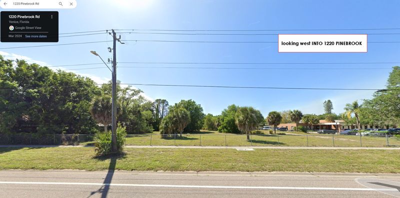 A view looking west from Pinebrook Road of the 2.24-acre parcel at 1220 Pinebrook Road.