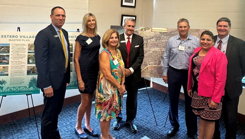 Friends of the Bonita Estero Rail Trail (BERT) hosted an “Evening of Connection and Community” on June 5, in Bonita Springs. From left, Mike Reed, FineMark Bank; Deb Orton, BERT board president; Best Castro, BERT board member; Harlan Parrish, president, FineMark Bank; Stephen Gunther, BERT board treasurer; Cindy Cedeno, FineMark Bank and Joe Cleveland, FineMark Bank.