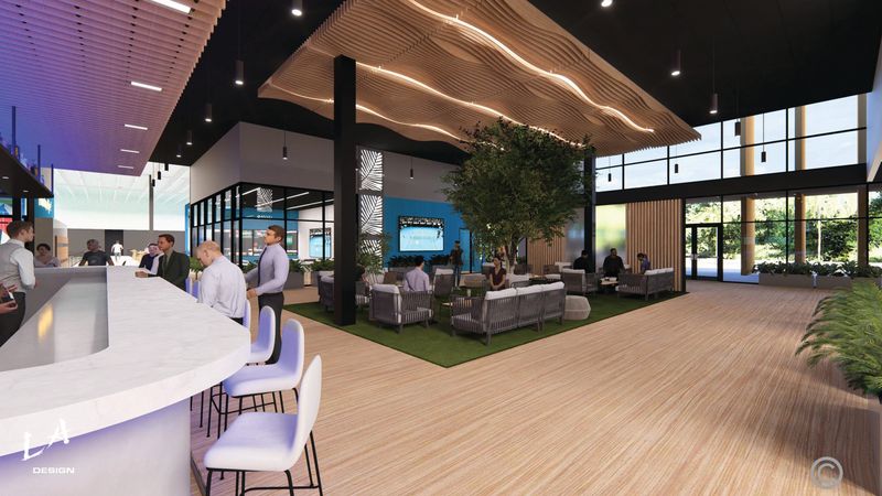 Rendering of Boca Paddle interior bar.