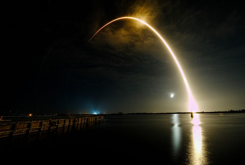 A SpaceX Falcon 9 rocket lifts off from Cape Canaveral Space Force Station May 18, 2025. The rocket is carrying 28 Starlink satellites. Craig Bailey/FLORIDA TODAY via USA TODAY NETWORK