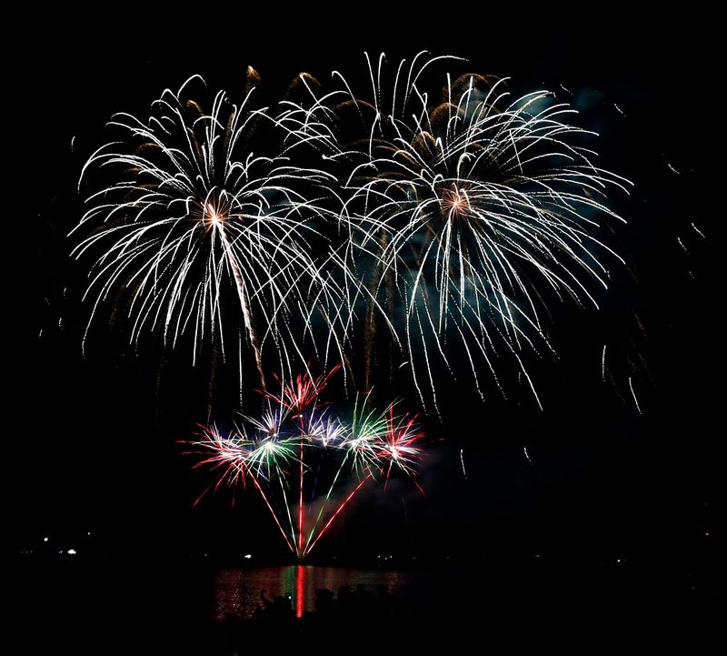 The annual Venice July 4 fireworks display will be set off from North Brohard Beach. Pictured here, fireworks from they July 3, 2024 celebration at Nathan Benderson Park.
