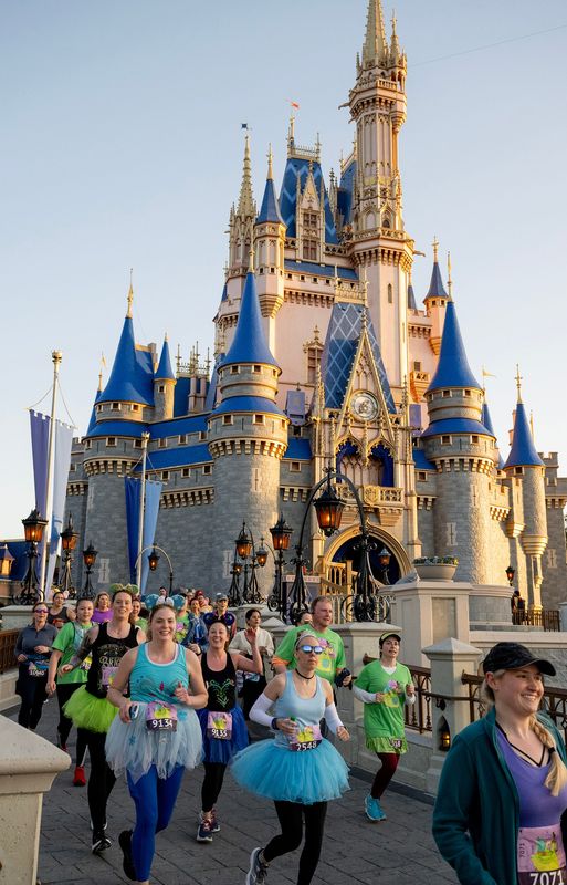 Thousands of runners take part in the Hakuna Matata 10-Miler, the final event during the four-day runDisney Springtime Surprise Weekend on April 21, 2024, at Walt Disney World Resort. This year's event focused on embracing adventure and concluded the final on-site race weekend of the 2023-24 runDisney race season.