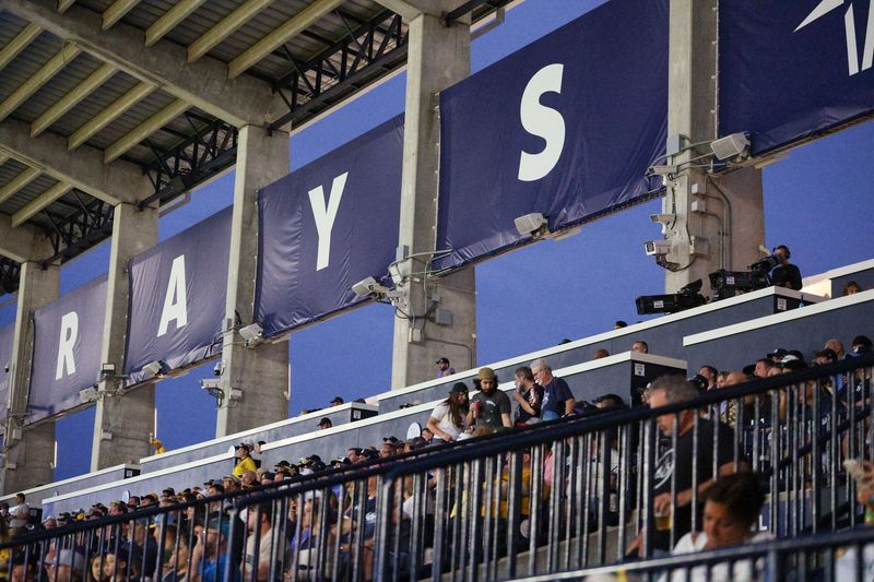 Mar 31, 2025; St. Petersburg, Florida, USA; a general view of the stadium during a game between the Tampa Bay Rays and Pittsburgh Pirates at George M. Steinbrenner Field. Mandatory Credit: Nathan Ray Seebeck-Imagn Images