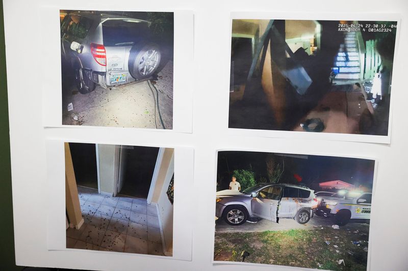 Maj. Ruben Romero discusses the case of a Jensen Beach man, tenant Brian Thomas Leach, who will be arrested on a charge of attempted murder at the Martin County Sheriff's Office on Wednesday, June 25, 2025. Martin County deputies responded to the 1000 block of Northeast Ocean View Circle after neighbors called about a disturbance between a tenant and the landlord June 24. Leach will be charged after he is released from the hospital.