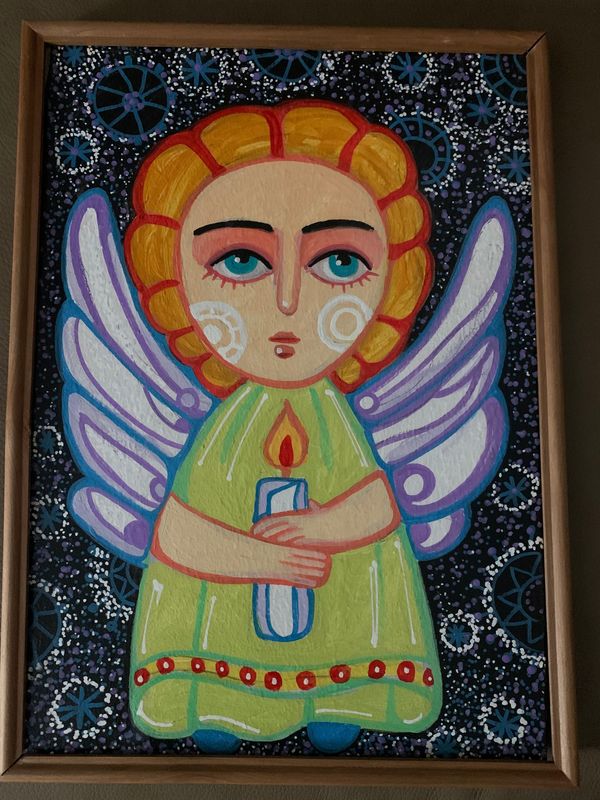 The beautiful art by a young Ukrainian art student is a treasured gift to the Tallahassee Fellowship.