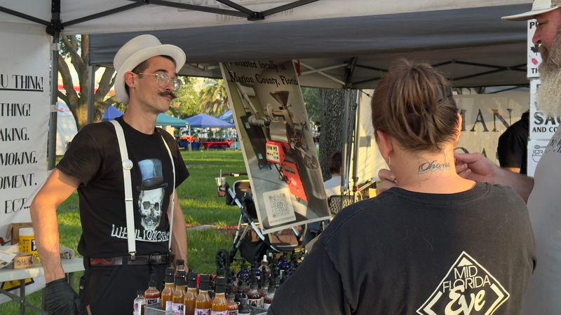 Whalton Saus, featuring zingy,smoky and ingenious condiments, and a memorably mustachioed proprietor, could be found among the makers, gourmet food vendors and other retailers at Fresh Market on Ferran, Wednesday, June 25, 2025. Details: wahltonsaus.com