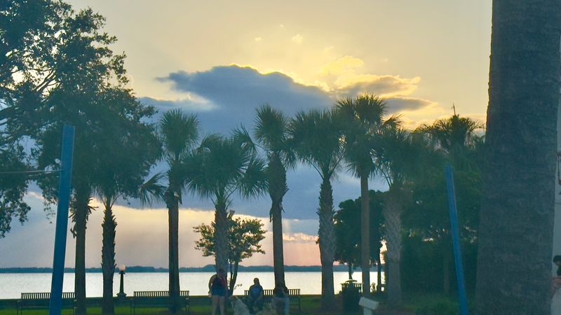 A Lake Eustis sunset seen from Ferran Park in Eustis, where the city's first Lake County Pride Fest is scheduled to take place on April 26, 2026.