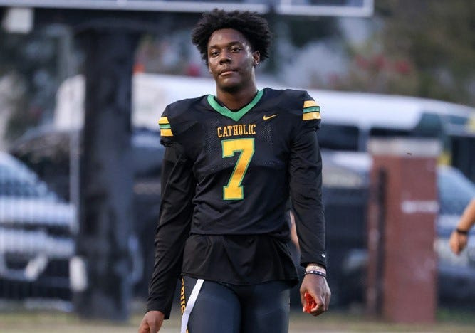 Pensacola Catholic's Trenton Henderson is a top-ranked EDGE rusher in the class of 2026.