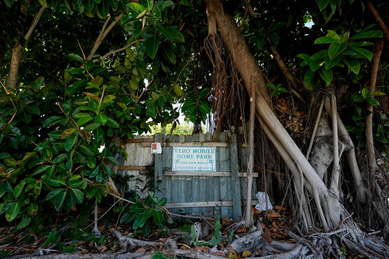 Vero Beach Mobile Home Park, located north of Royal Palm Boulevard, is seen June 25, 2025, in Vero Beach. Owner James Schlitt owes the city $263,750, a total from fines of $50 per day from Jan. 1, 2011, to June 10, according to City Clerk Sherri Philo.