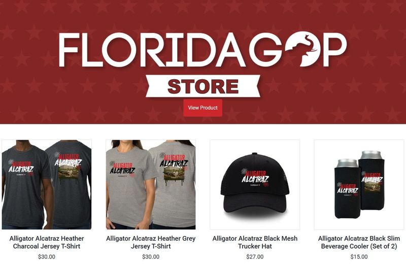 The Florida GOP has added "Alligator Alcatraz" merchandise to its online store in support of Gov. Ron DeSantis planned immigrant detention center in the Everglades.
