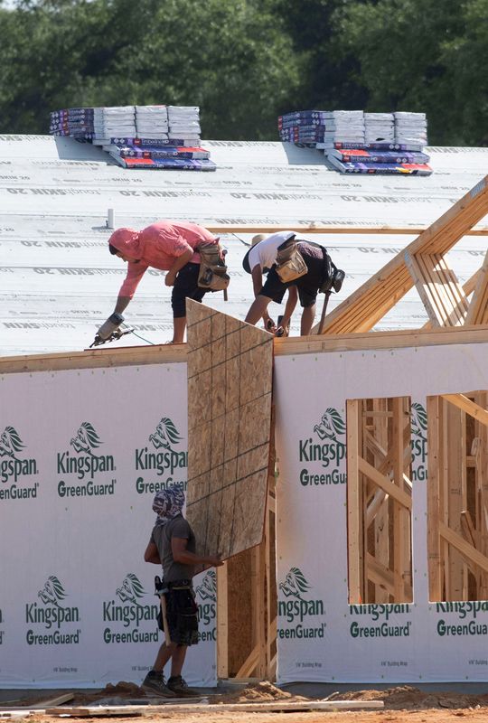 Home construction in the new Hidden Pines Subdivison in East Milton on June 27, 2025.