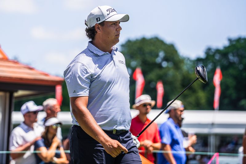 Aldrich Potgieter walks after teeing off from No. 3 during the third round of the Rocket Classic at the Detroit Golf Club in Detroit on Saturday, June 28, 2025.