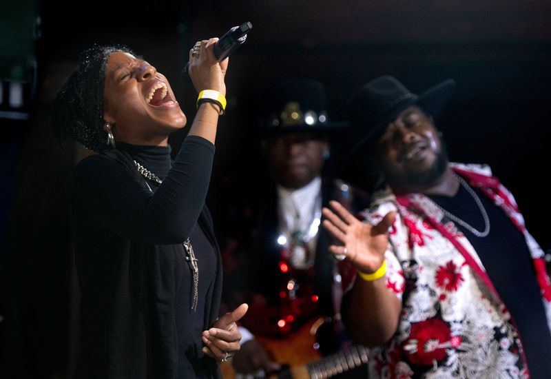 The Shaelyn Band performs during the Pensacola Blues Fest at Seville Quarter Sunday, June 29, 2025.