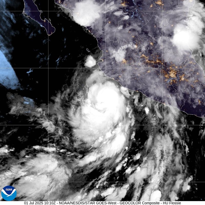 Hurricane Flossie 6 a.m. July 1, 2025.