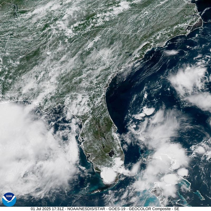 A frontal boundary was monitored by the National Hurricane Center as a disturbance that had a low or 30% likelihood of tropical or subtropical development over the next seven days in the southeastern Gulf as of July 1, 2025.