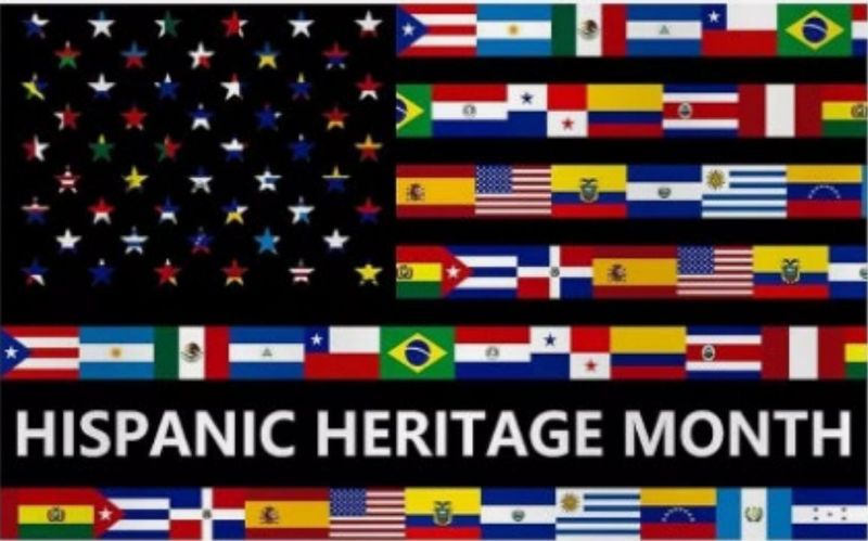 Rendering from the legislation of the new Hispanic heritage month flag that will fly from Sept. 15 to Oct. 15.