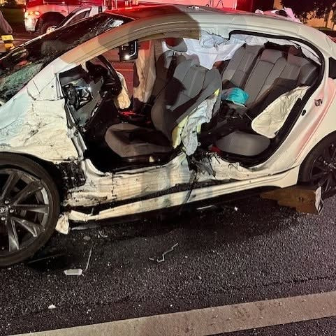 Escambia County Fire Rescue responded to Nine Mile Road and Airway Drive July 1, 2025, to extricate an individual trapped in a vehicle following a two-vehicle crash.