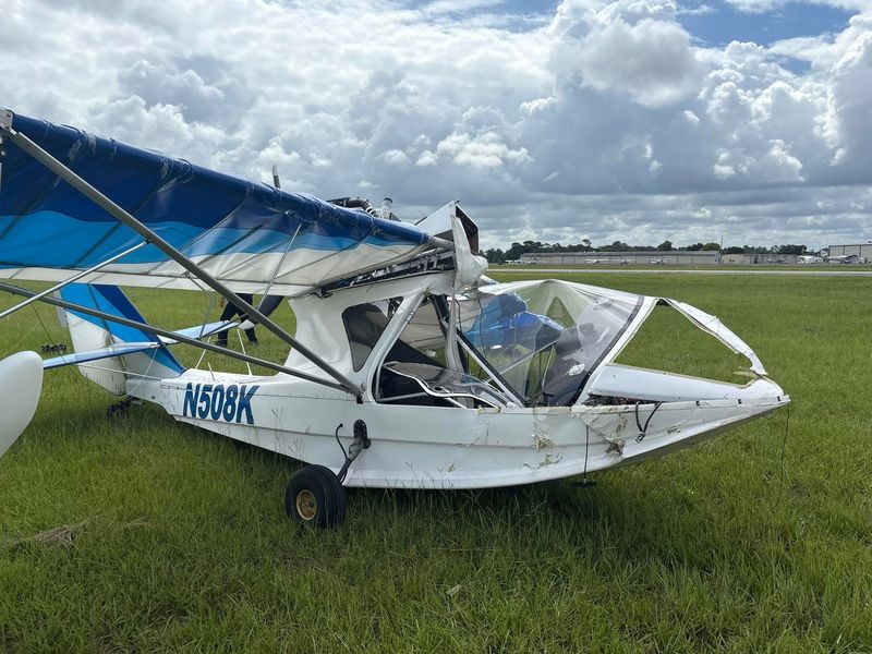 A pilot was injured when the single-engine aircraft he was flying had a hard landing at the DeLand Municipal Airport.