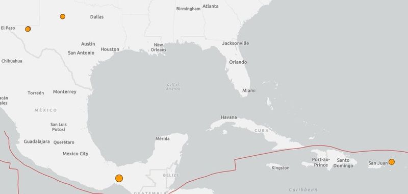 According to the U.S. Geological Survey, the closest, recent earthquakes to Florida occurred near Puerto Rico, Mexico and Texas.