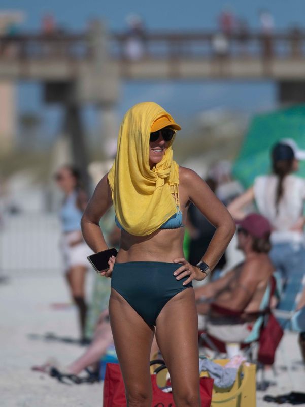 Blue Angels fans gather on Pensacola Beach for "Breakfast with the Blue" in July 2025.