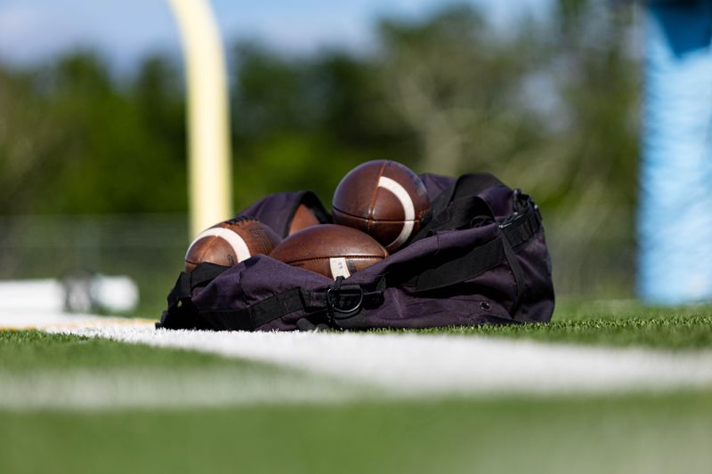 The East Stroudsburg High School North football team holds practice to get ready for the upcoming season on July 9, 2025.