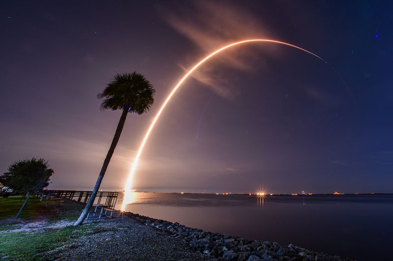 Launch of a SpaceX Falcon 9 rocket to send an Israeli geostationary communications satellite into orbit. The rocket launched at 1:04 a.m. EST on Sunday, July 13 from 
 Launch Complex 40 at Cape Canaveral Space Force Station.