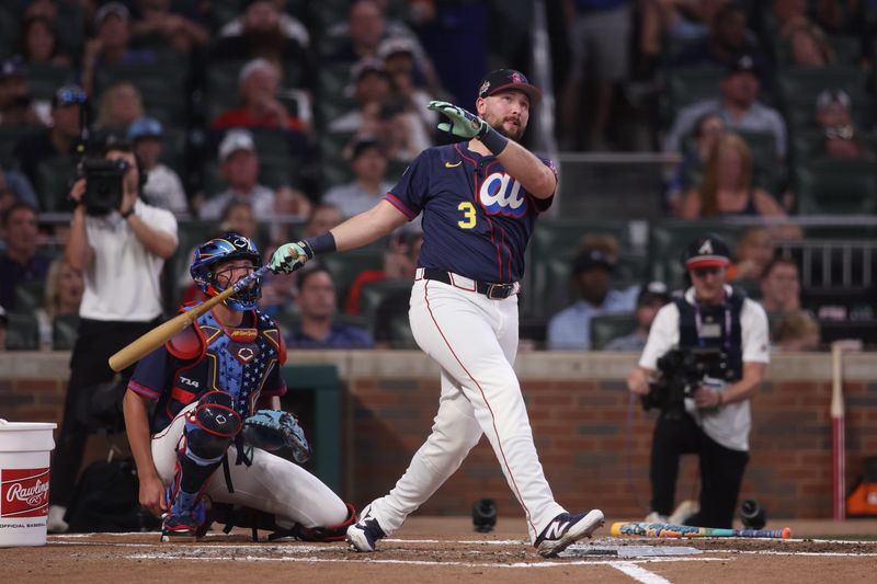Seattle Mariners catcher Cal Raleigh during the 2025 Home Run Derby at Truist Park.