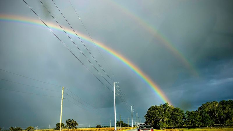 Double rainbow over East County Road 470, Wildwood, Sumter County.