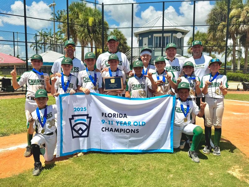 Chaires Little League’s 11-under All-Star Team won the Little League State Championship.