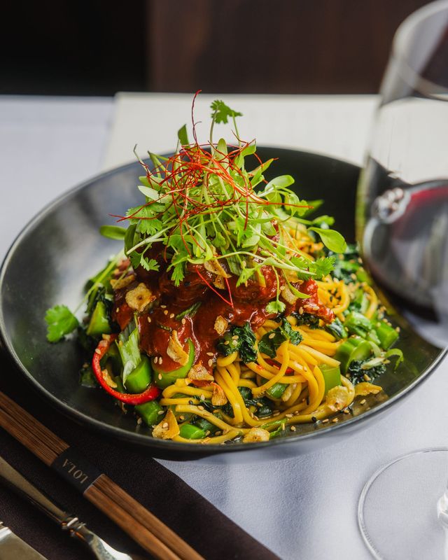 A sweet and spicy dish at LoLa 41 is Korean Beef Bulgogi, which includes sweet soy, crispy garlic and chili threads.