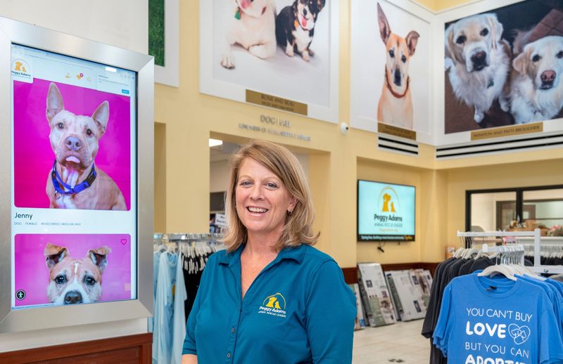 CEO Sue Berry inside the Lesly L. Smith Pet Adoption Center at Peggy Adams Animal Rescue League in West Palm Beach in June. The West Palm 100 Happy Hour reception to benefit the league is planned for Aug. 20 at Meat Market.