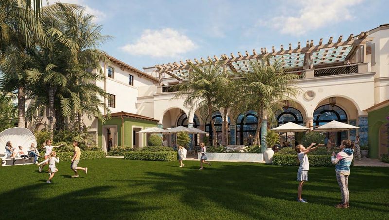 During the Architectural Commission's July 23 meeting, members praised The Breakers' design team for the mosaic-detailed columns supporting the proposed Family Entertainment Center's loggia, a rendering of which is shown above.
