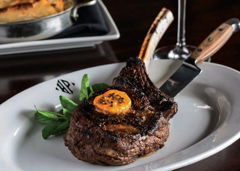 Hyde Park's Tomahawk ribeye, $73.