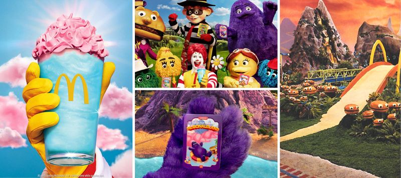 McDonaldland promotion featuring merch collabs with Away and Pacsun.