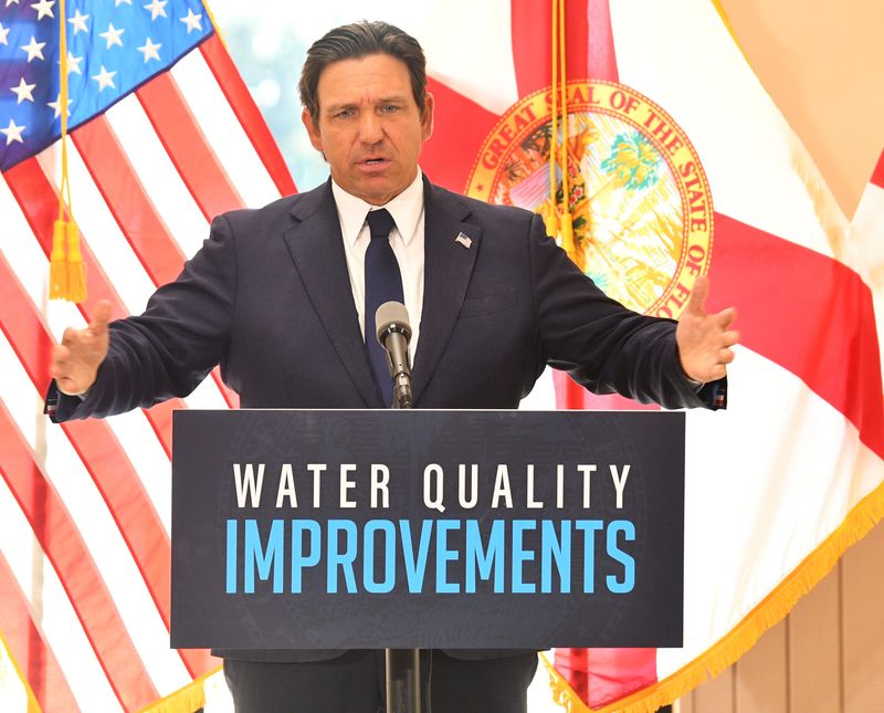 Governor Ron DeSantis was at Front Street Civic Center Monday, Aug. 11 to celebrating the completion of the Crane Creek/M-1 Canal Flow Restoration Project — a major milestone in protecting the Indian River Lagoon and improving regional resiliency.