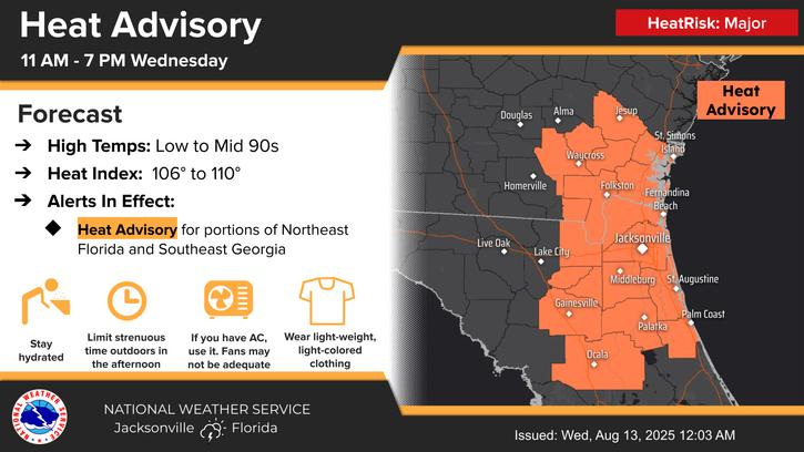 Heat Advisory NWS 8_13_25