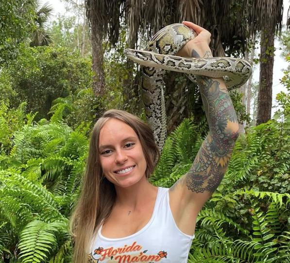 Taylor Stanberry is the 2025 Florida Python Challenge Ultimate Grand Prize Winner. She received $10,000 for eliminating 60 Burmese pythons during the 10-day competition in July.