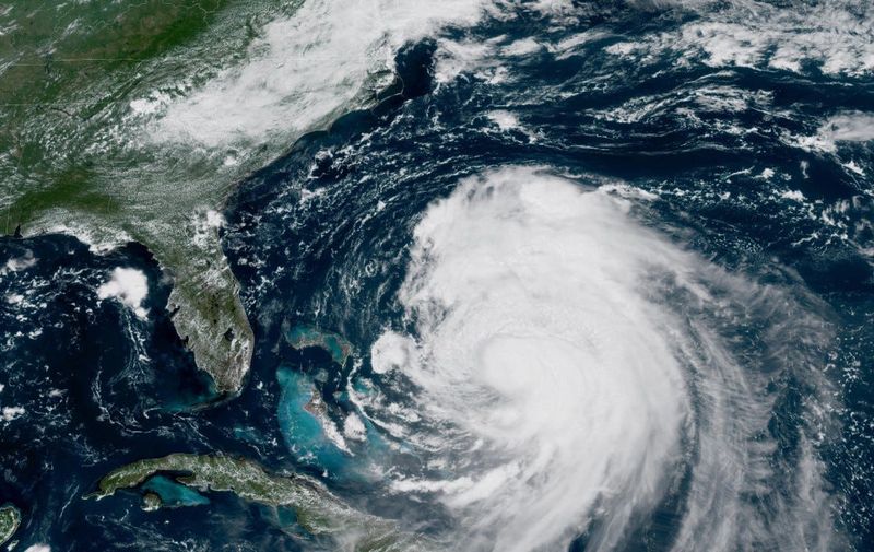 Hurricane Erin on Aug. 19, 2025 as a Category 2 storm with 105 mph winds.