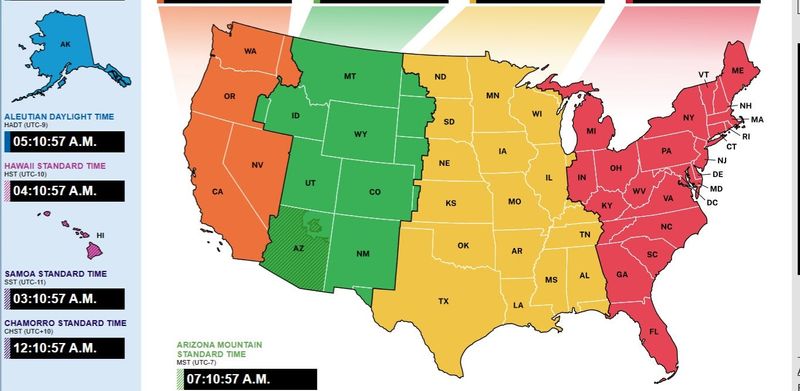 U.S. time zones.